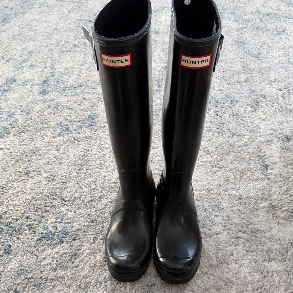 Hunter Original Glossy Wellington Boots size 8